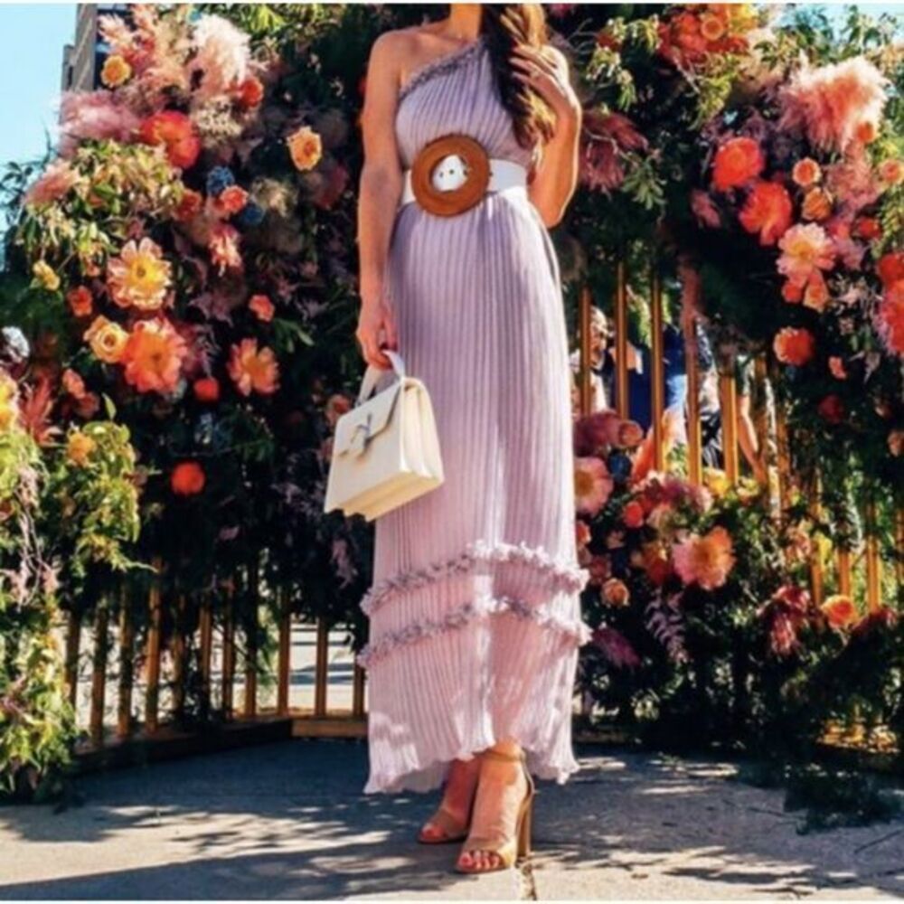 NEW Anthropologie Foxiedox One‎ Shoulder Maxi Dress, size L, NWT